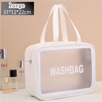 Women Portable Travel Wash Bag Female Transparent Waterproof Makeup Storage Pouch Large Capacity Cosmetic Organizer Beauty Case