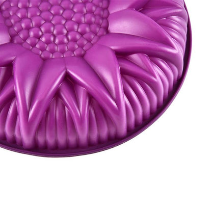 10 Inch Round Sunflower Silicone Birthday Cake Baking Pans Handmade Bread Loaf Pizza Toast Tray Silicone Cake Baking Molds