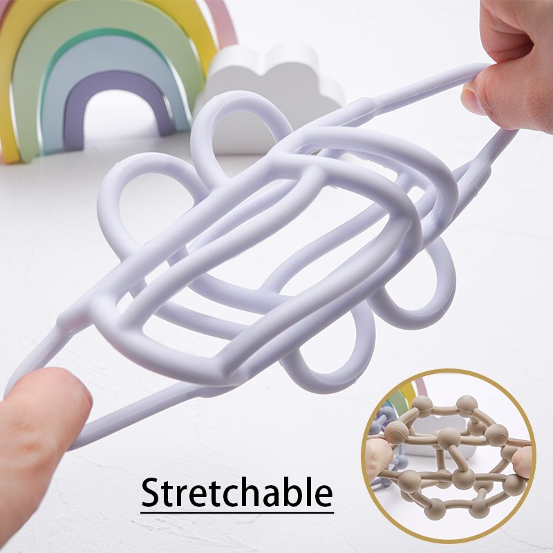 Hot Selling Tiny Baby Natural Hand Ball Custom Logo Infantil Tableware Rubber Flexible Chewable Molar Silicone Teether Toys