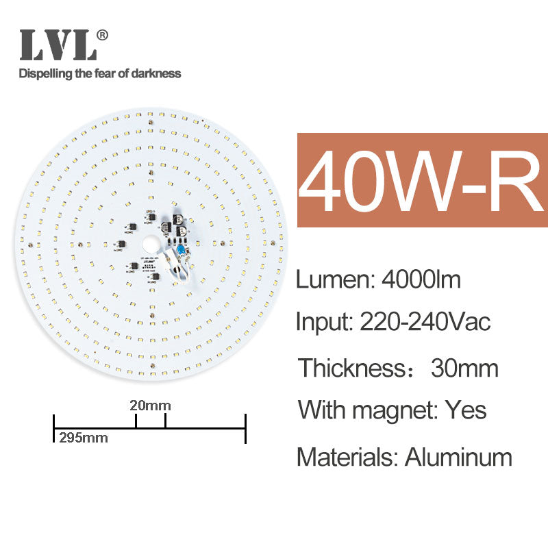 LED Panel Light 7W 10W 18W 25W 40W No Flicker AC 220V 230V for Ceiling Light Source Square Round Panel Light