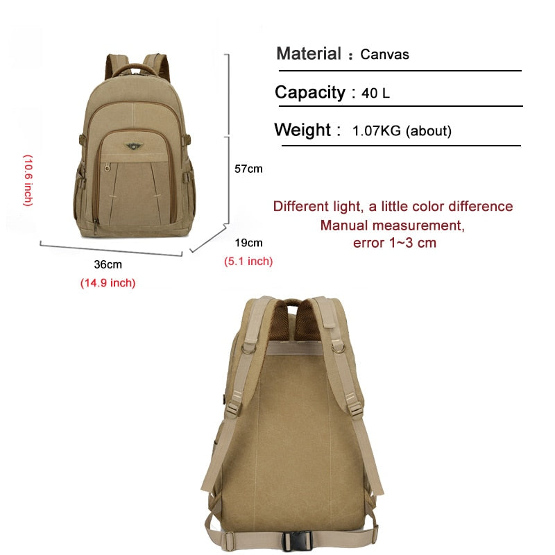 Laptop Canvas Backpack Men&#39;s Travel School Shoulder Bags Multifunction Rucksack Water Resistant Computer Backpacks For Teenager