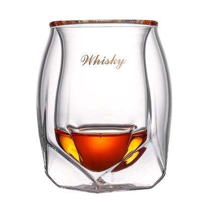 Whiskey Glass Double WineBar Tequila Beer Home Kitchen Drinking Tea Cup Party Glass Glass Cup Set