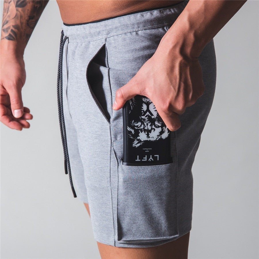 2021 Summer Running Shorts Men Letter Print Elastic Waist Jogging Gym Fitness Shorts Quick Dry Training Casual Shorts Pants Male