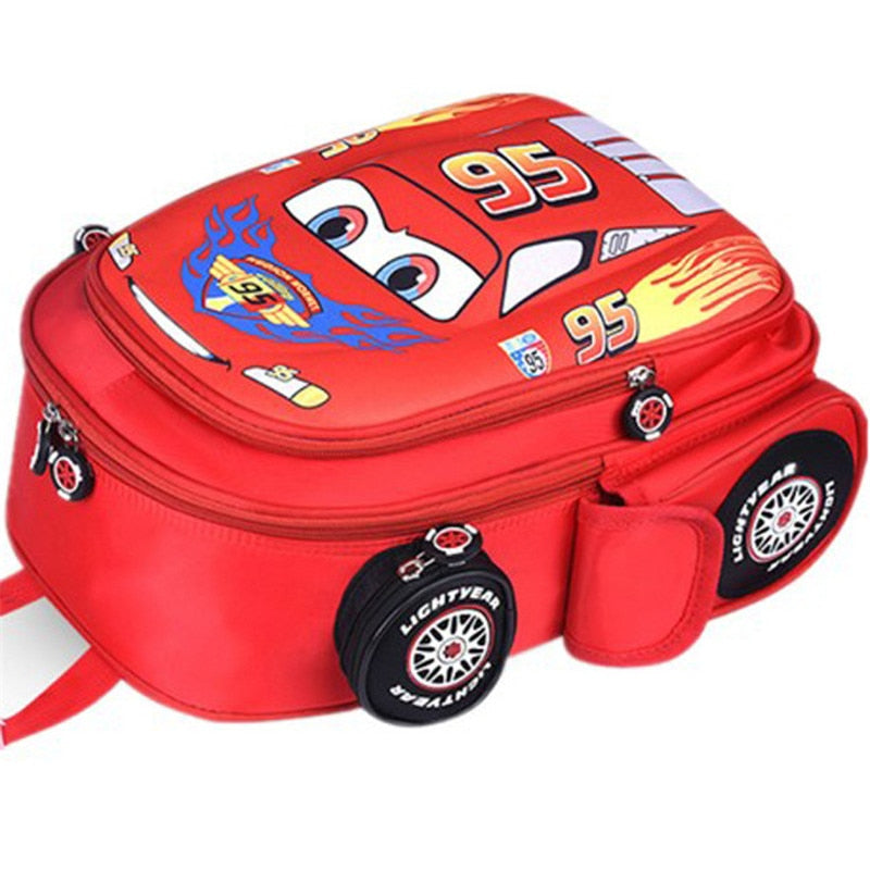 Lightning McQueen Cartoon 3D Car School Bags Boys Primary School Backpack Kids Kindergarten Schoolbags Mochila Infantil