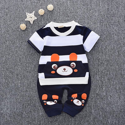 1 set kids boys Summer outfits 1-3 years boys Toddler kids baby boys outfits cotton cool Tee+Shorts Pants clothes Set cool