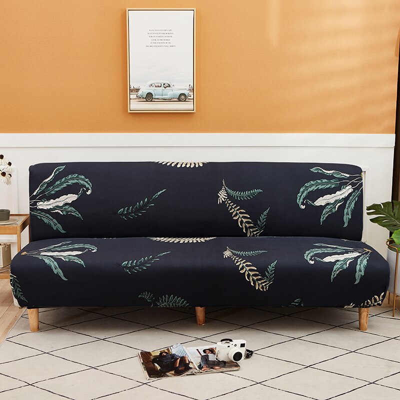 Spandex Sofa Bed Cover Without Armrest Folding Sofa Cover Elastic Couch Cover Sofa Slipcovers for Living Room Modern Home Decor