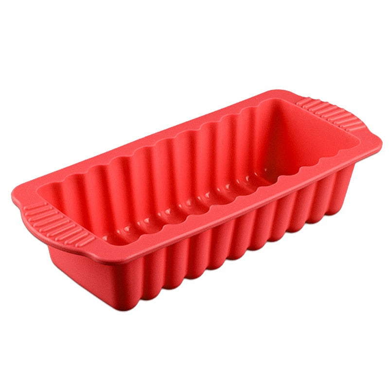 1pc silicone cake mold, heat-resistant rectangular bread baking mold, pastry shop accessories, cake tools, random colors