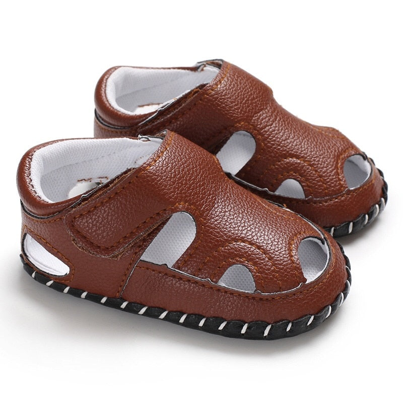 Summer Baby Boy Shoes Toddler Kids Beach Sandals Boys Soft Leather Non-Slip Closed Toe Safety Shoes Baby Shoes