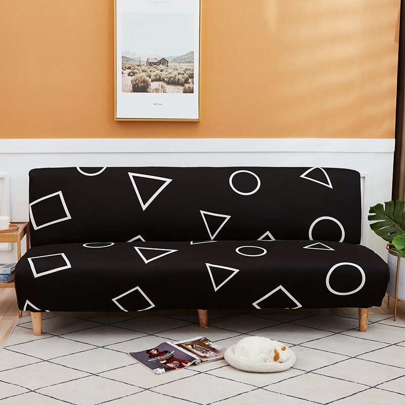 Spandex Sofa Bed Cover Without Armrest Folding Sofa Cover Elastic Couch Cover Sofa Slipcovers for Living Room Modern Home Decor