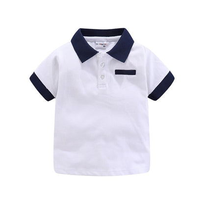 Mudkingdom Fashion Boys Polo Shirts Solid Cotton Car Lapel Short Sleeve Little Boy Clothes Casual Toddler Summer Tops Kids Wear