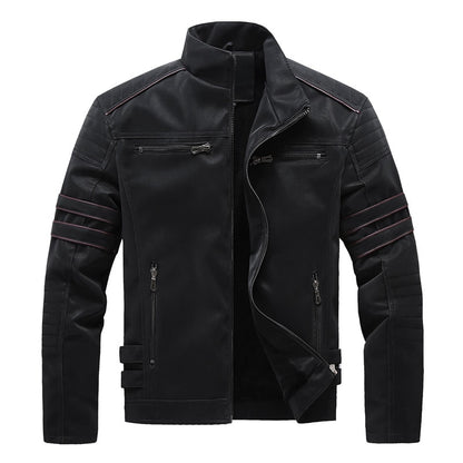 Mountainskin Autumn Winter Men&#39;s Leather Jackets Motorcycle PU Jacket Male Biker Leather Coats Mens Brand Clothing EU Size SA896