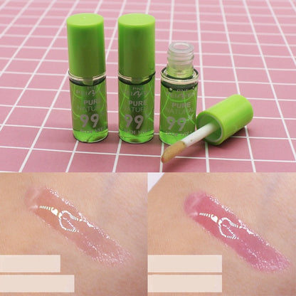 1PCS Moisturizing Natural Aloe Essence Lip Gloss Changable Color Portable Waterproof Long Lasting Nutritious Lips Care Lipstick