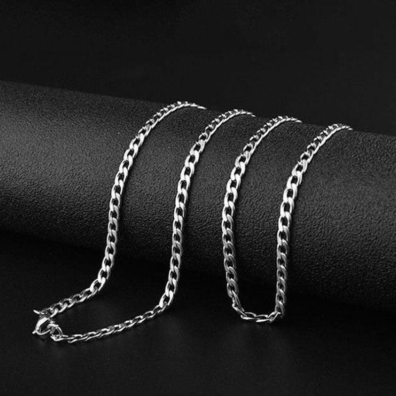 Stainless Steel Chain Necklace Long Hip Hop for Women Men on The Neck Fashion Jewelry Gift Accessories Silver Color Choker