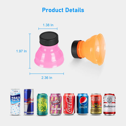 6pcs Soda Can Lids Cover Spill-proof Fizz Lid Picnic Accessories Party Gadget Reusable Bottle Top for Beer Juice Energy Drinks