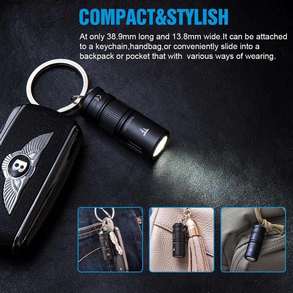 Trustfire Mini2 Rechargeable Mini Led Flashlight Keychain Usb Powered 250 Lumens Flash Light IPX8 EDC Torch Lamp Flashlights