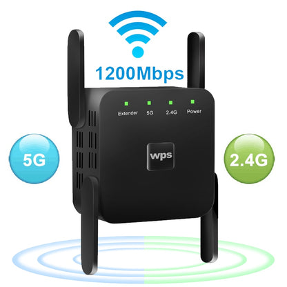 5G Repeater WiFi Long Range 1200Mbps Wifi Extender Router Signal Wi fi Amplifier Network Wi-fi Booster 2.4G Wi-fi Repeater