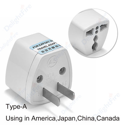 1pcs Universal AU UK US EU Plug Adapter US to EU Plug Converter Australian KR Euro Travel Adapter Power Electric Socket Outlet