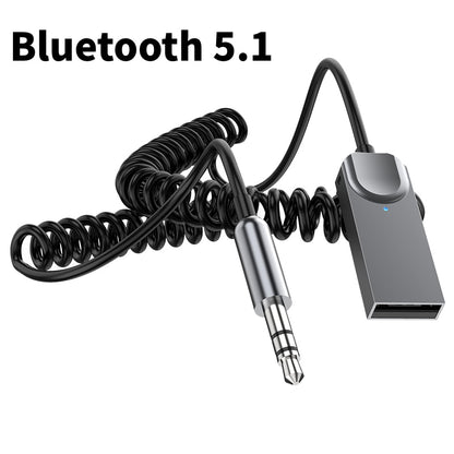 Bluetooth Aux Adapter Dongle Cable USB To 3.5mm Jack Car Audio Aux Bluetooth 5.0 Handsfree Kit For Car Receiver BT transmitter