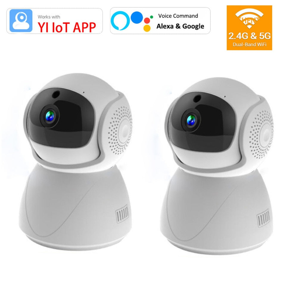 5Ghz 2.4G Dual-Band 1080P WiFi Wireless Auto Tracking Baby Monitor PTZ Security Surveillance CCTV Mini YIIOT Camera Alexa Google