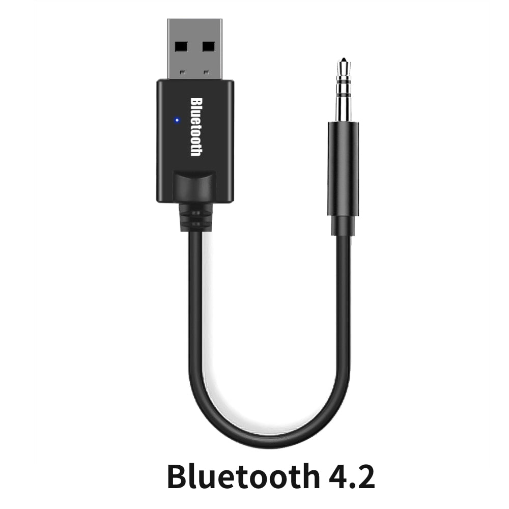 Bluetooth Aux Adapter Dongle Cable USB To 3.5mm Jack Car Audio Aux Bluetooth 5.0 Handsfree Kit For Car Receiver BT transmitter