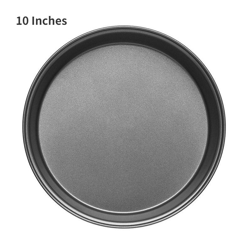 6/7/8/9/10 inch round pizza tray household shallow pizza baking tray mold Western food making tools