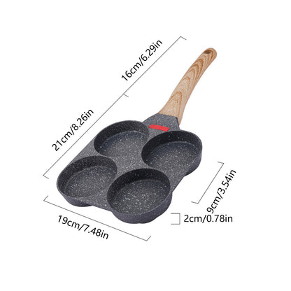 2/3/4 Hole Frying Pan Cooking Pot Non-Stick Pancake Maker Home Breakfast Egg Burger Pot for Gas Stove Induction Cooker Cookware