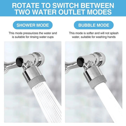 1080 Degree Rotating Faucet Extender Universal Waterproof Splash Nozzle Washing Pool Aerator Home Kitchen Bathroom Accessories