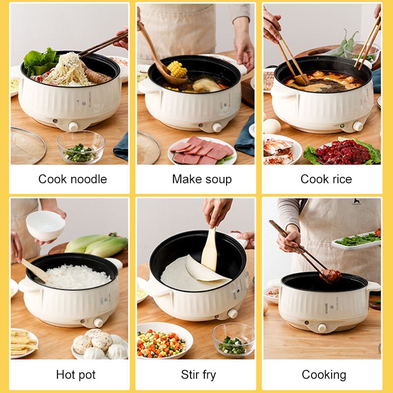 Electric Rice Cooker Multifunctional Electric Pan Non-stick Cookware Hotpot for Kitchen Soup MultiCooker Cooking Home Appliances