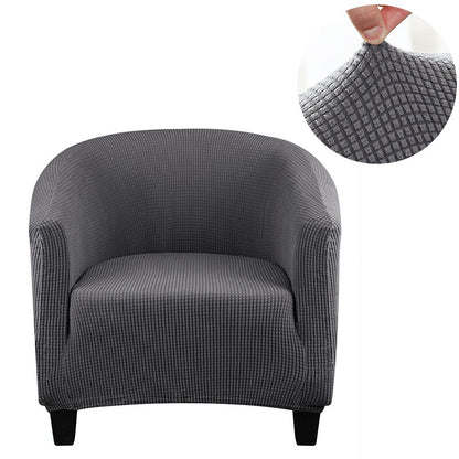 Single Seat Armchair All Cover Solid Color Stretch Club Couch Slipcover Simple Morden Style For Living Room Home Hotel Bar Decor