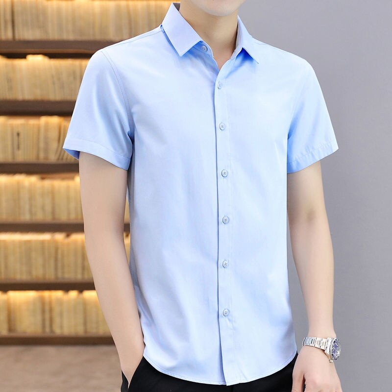 Korean Casual Trend Floral Printed Short Sleeve Shirt for Men Fashion Vintage Polo-Neck Single-breasted Shirt Male Clothes 2023