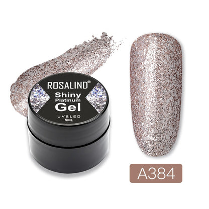 ROSALIND Gel Nail Polish Glitter Paint Hybrid Varnishes Shiny Top Base Coat For Nails Set Semi Permanent For Manicure Nail Art