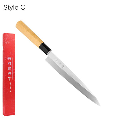 Japanese Kitchen Knife Sushi Sashimi Knife Chef High Carbon Stainless Steel Salmon Knife Slicing Knife Cooking Tool