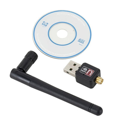 PzzPss WiFi Wireless Network Card USB2.0 150Mbps 802.11 b/g/n LAN Adapter With Rotatable Antenna For Laptop PC Mini Wi-Fi Dongle