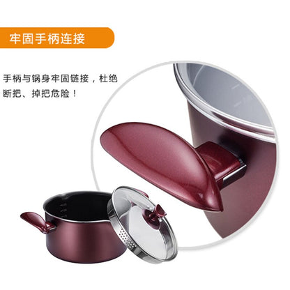 Supoer Soup Pot Non-Stick Pan Milk Pot Kitchen Stew-Pan Stew Pot Household Thickened Porridge Pot Deepening Binaural Kitchenware