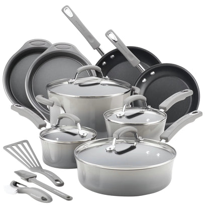 Rachael Ray 15PCS Nonstick Pots Pans Set Cookware Set