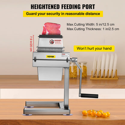 VEVOR Meat Tenderizer Machine 5Inch Cutting Width Stainless Steel Manual Steak Pork Chop Tender Meat Loose Needle Kitchen Gadget