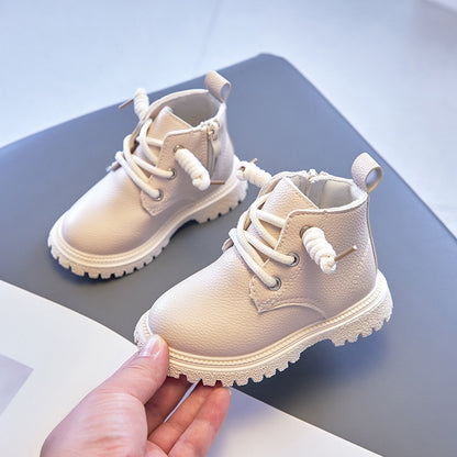 Baby Kids Short Boots Boys Shoes Autumn Winter Leather Children Boots Fashion Toddler Girls Boots Boots Kids Snow Shoes