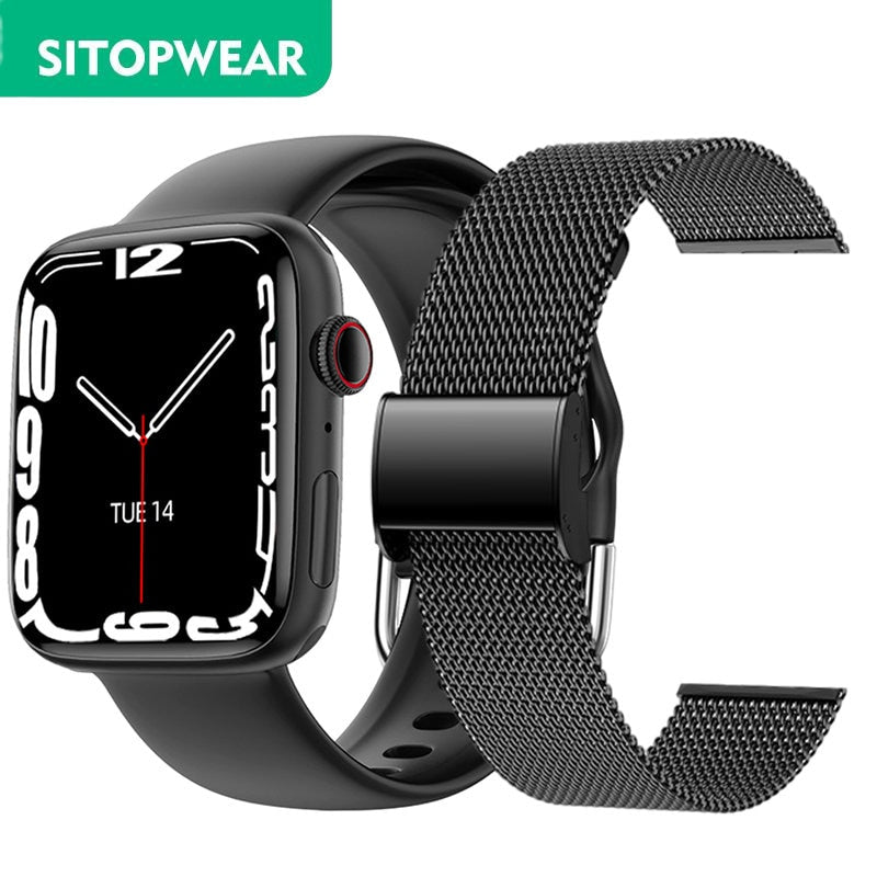 SitopWear Smart Watch 2023 Wireless Charging Smartwatch Bluetooth Calls Watches Men Women Fitness Bracelet Custom Watch Face