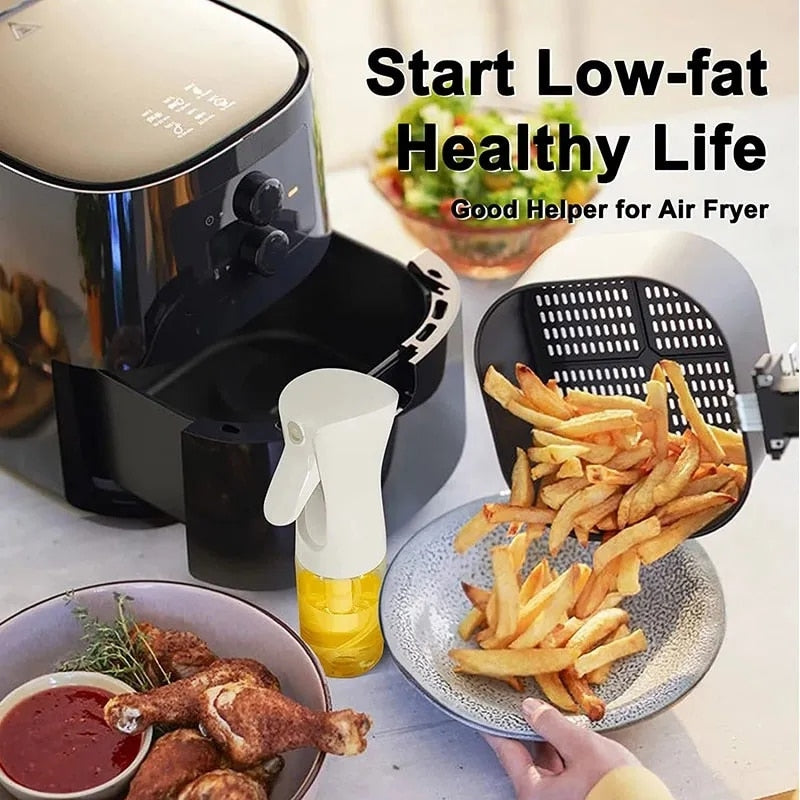 200ml Oil Spray Bottle Cooking Olive Oil Sprayer Kitchen Air Fryer BBQ Baking Oil Spray Empty Bottle Home Kitchen Cooking Tool