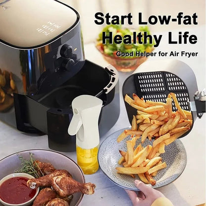 200ml Oil Spray Bottle Cooking Olive Oil Sprayer Kitchen Air Fryer BBQ Baking Oil Spray Empty Bottle Home Kitchen Cooking Tool