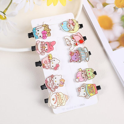 10PCS/Set New Cute Cartoon Unicorn Hair Clips for Girls Colorful Sweet Unicorn Hairpin Kids Barrette Hair Accessories for Girls