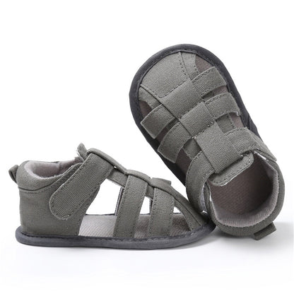 Soild Summer Sandals For Boys Toddler Infant Newborn Kids Baby Boys Canvas Soft Sole Crib Shoes Fashion Baby Shoes