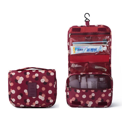 Nylon Hook Cosmetic Bag Women Makeup Bag High Capacity Toiletries Storage Pouch Travel Make Up Organizer Waterproof Beauty Bags
