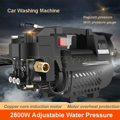 Adjustable Pressure Household Car Washing Machine 110V/220V Automatic Induction Water Gun High Pressure Cleaning Tool Equipment