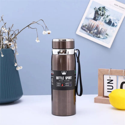 600ml/800ml/1000ml Insulated Water Bottle Double Stainless Steel Insulated Cup Leakage-proof for Travel Office Fitness Sports