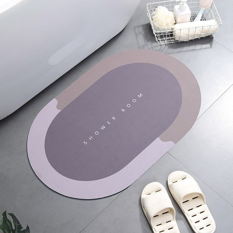 Super Absorbent Bath Mat Instant Drying Mat Bathroom Rug Non-slip Entrance Doormat Nappa Skin Floor Mat Toilet Carpet Home Decor