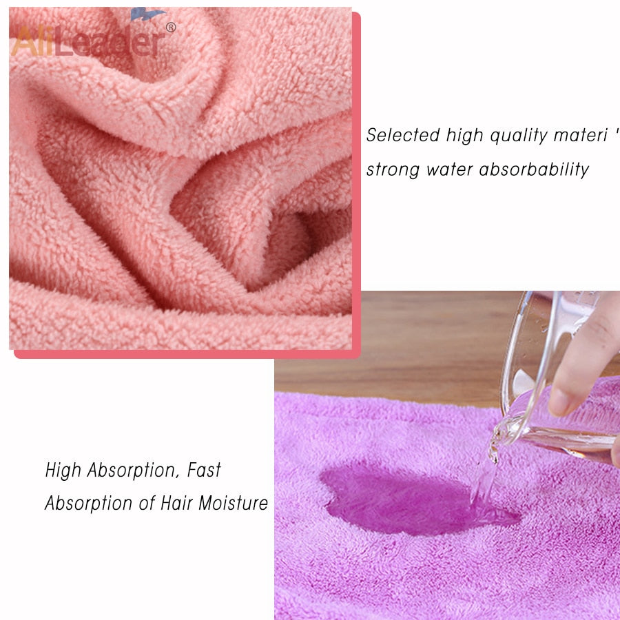 Quick-dry Hair Towel Women Hair Drying Hat Cap Hat Bath Hat Microfiber Solid Towel Cap Super Absorption Turban Hair Dry Cap