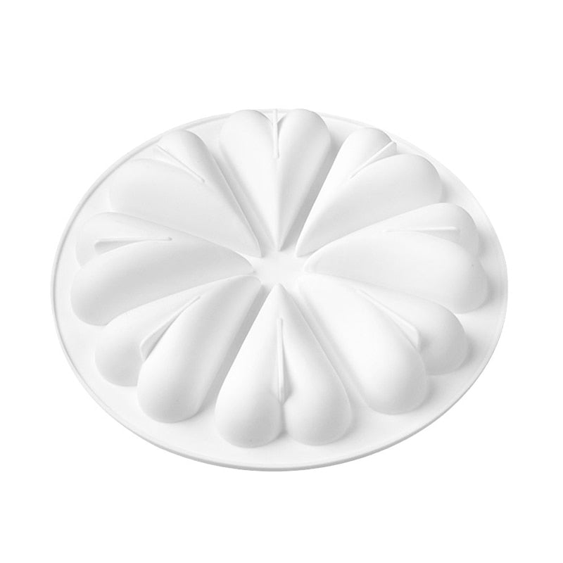 Heart Shaped Silicone Mold Cake Mousse Baking Forms Tray Silicon Soap Candle Making Moulds Kitchen Bakeware Tool