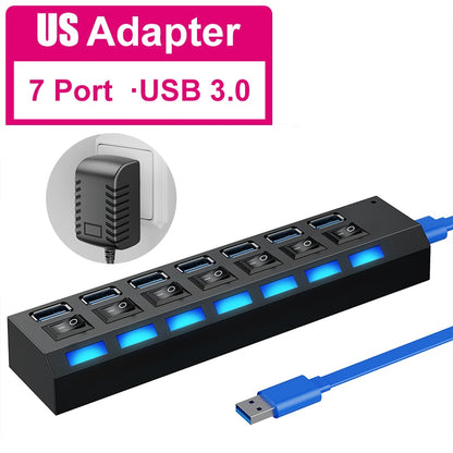 Usb Hub 3 0 Hub Usb Splitter Several Ports Multi Usb Hub 3.0 Hab power Adapter Extensor Computer Accessories switch usb For Home