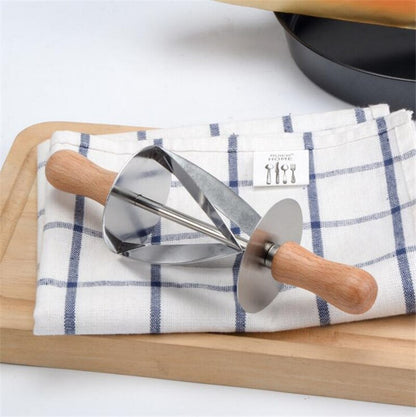 Stainless Steel Rolling Cutter Kitchen Baking Making Croissant Cake Decorating Tools Croissant Bread Wheel Dough Pastry Knife